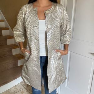 Trina Turk Cropped Sleeve Coat